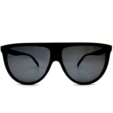 Oversized - 60mm Sunglasses SHADOW Thin Teardrop "BLACK" Oversized Flat Top Aviator Women KOLs