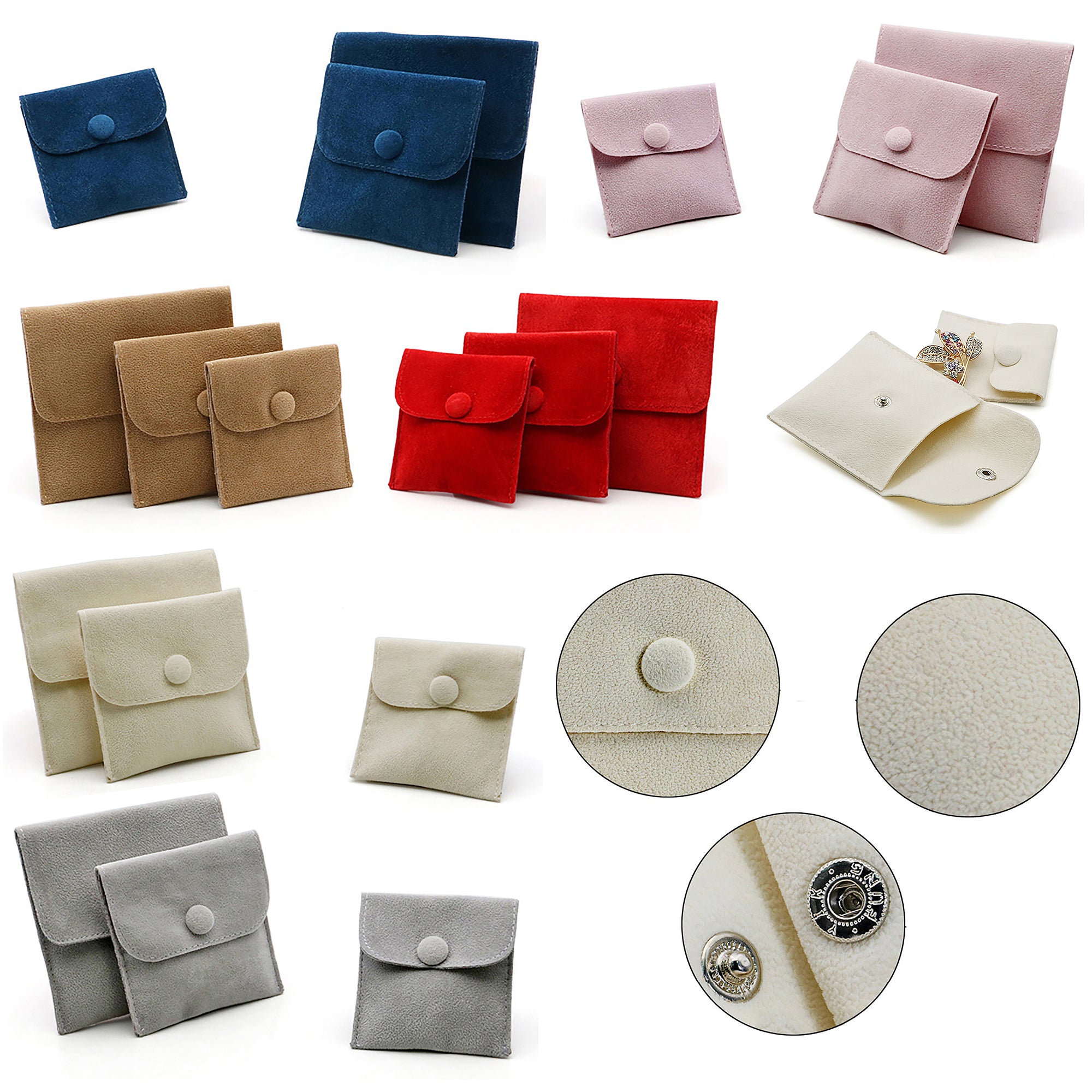 6 Colors Flannel Bag Jewelry Box Organizer Bags Set Vintage Gift Home Deco Decoration Design