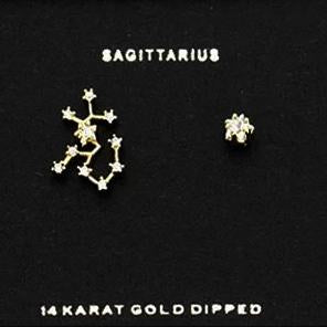 SAGITTARIUS CZ Star Earrings