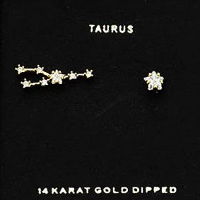 TAURUS CZ Star Earrings