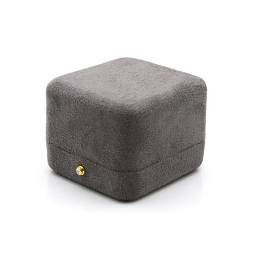 Grey Velvet Jewelry Box / Gift Box Vintage Gift Home Deco Decoration Design